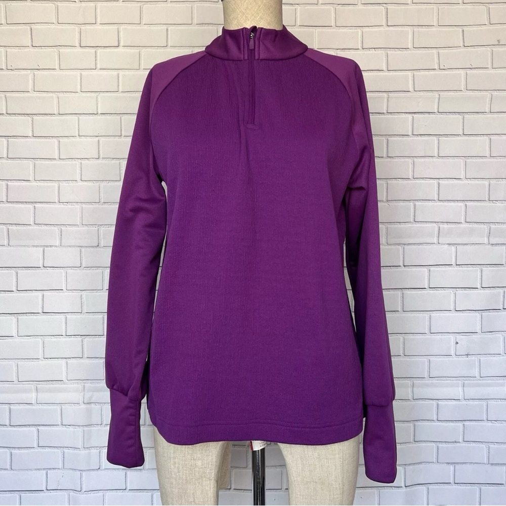 Nike Therma Women's Size S Bright Grape Long Sleeve 1/4 Zip Victory Golf Top
